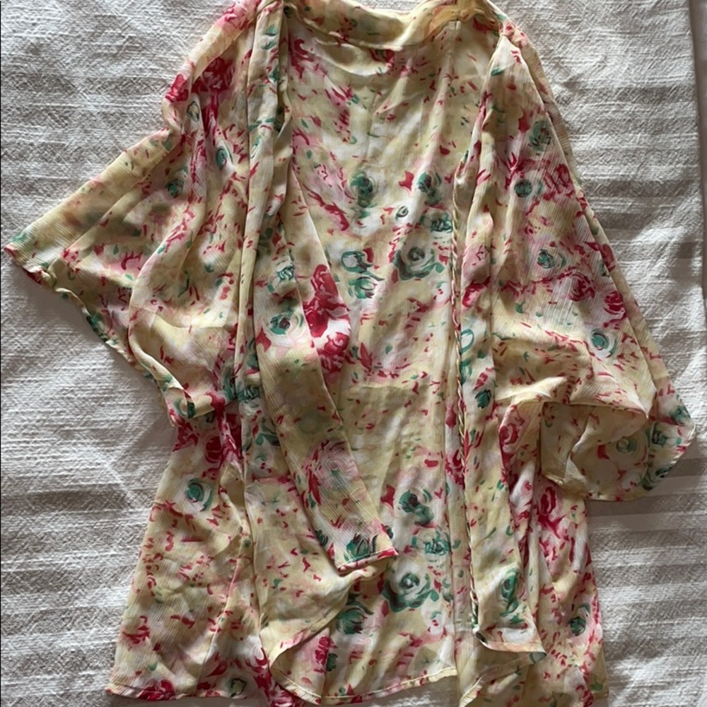 Sheer kimono cover up